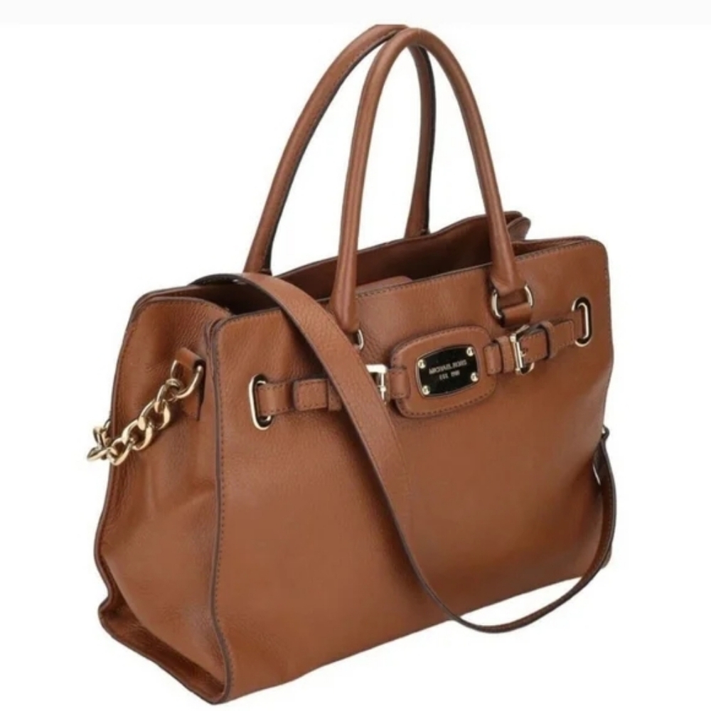 EUC Vintage Michael Kors Pebbled Leather Hamilton Satchel - Picture 2 of 16